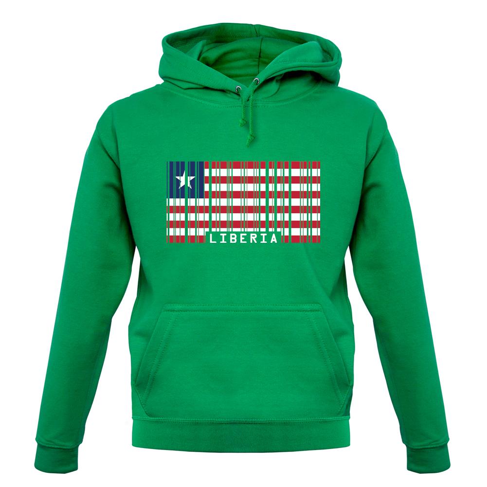 Liberia Barcode Style Flag unisex hoodie Liberia Barcode Style Flag unisex hoodie