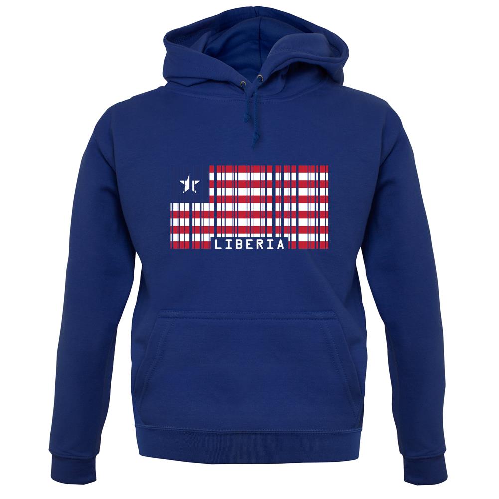 Liberia Barcode Style Flag unisex hoodie Liberia Barcode Style Flag unisex hoodie