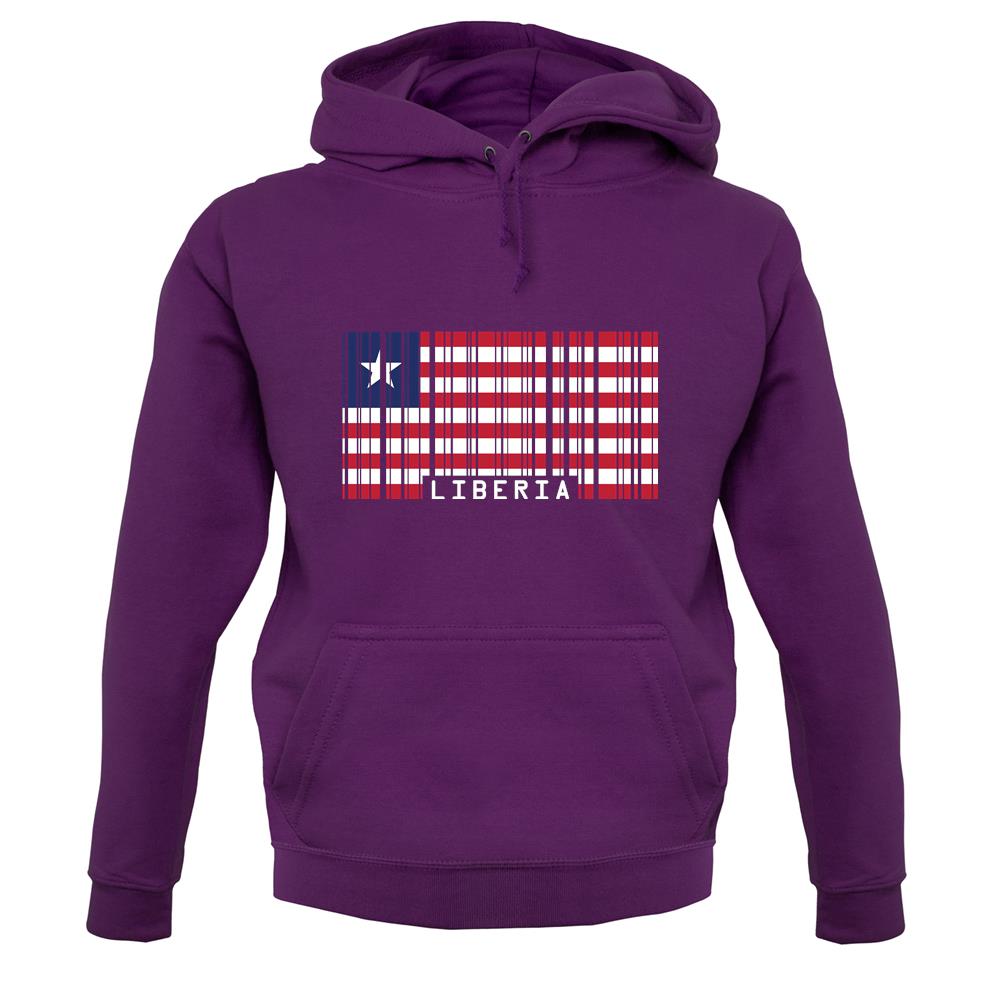 Liberia Barcode Style Flag unisex hoodie Liberia Barcode Style Flag unisex hoodie