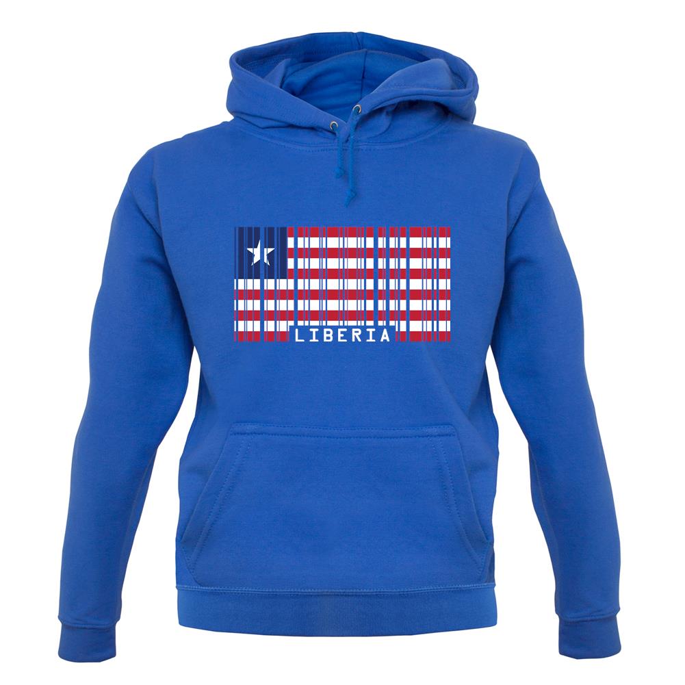 Liberia Barcode Style Flag unisex hoodie Liberia Barcode Style Flag unisex hoodie