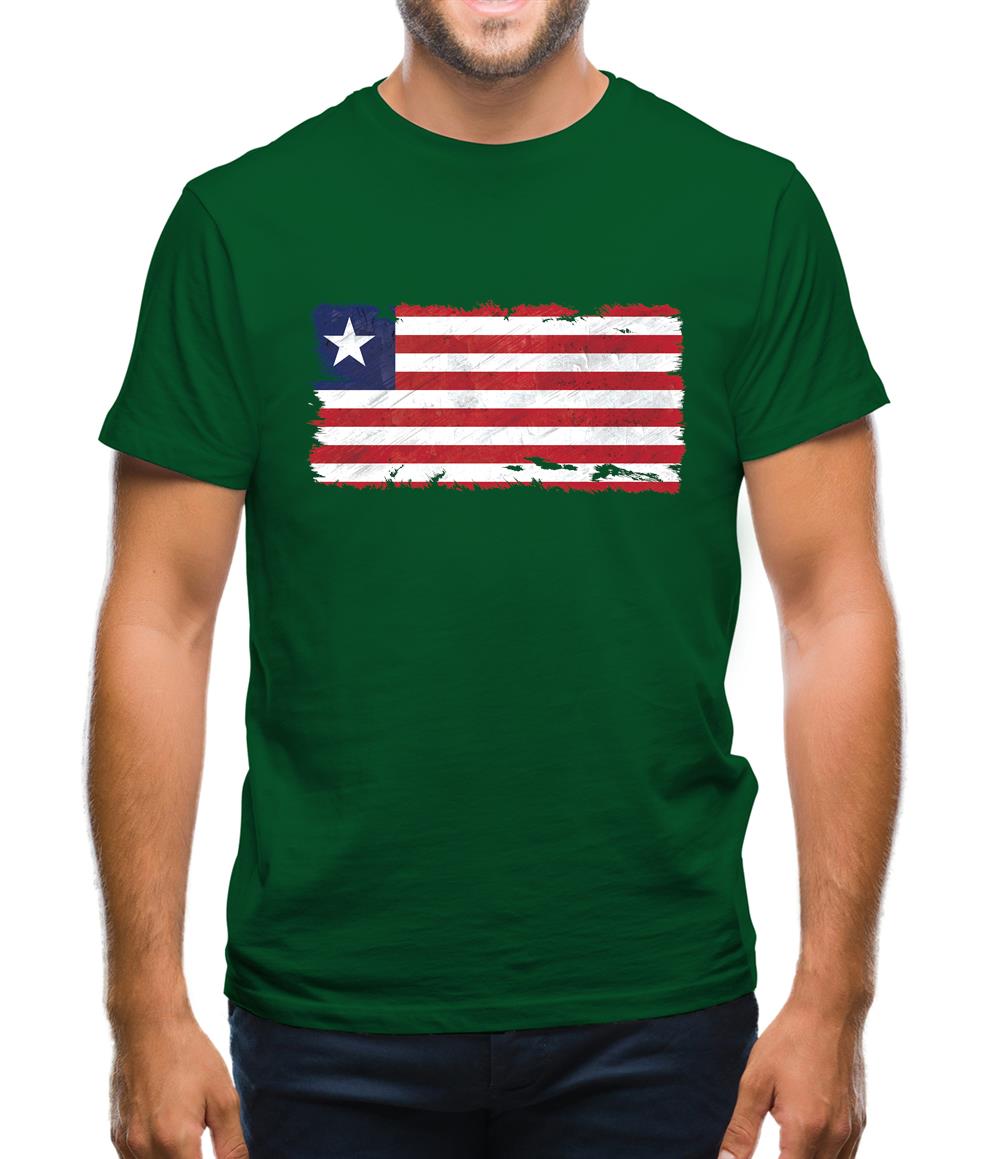 Liberia Grunge Style Flag Mens T-Shirt Liberia Grunge Style Flag Mens T-Shirt