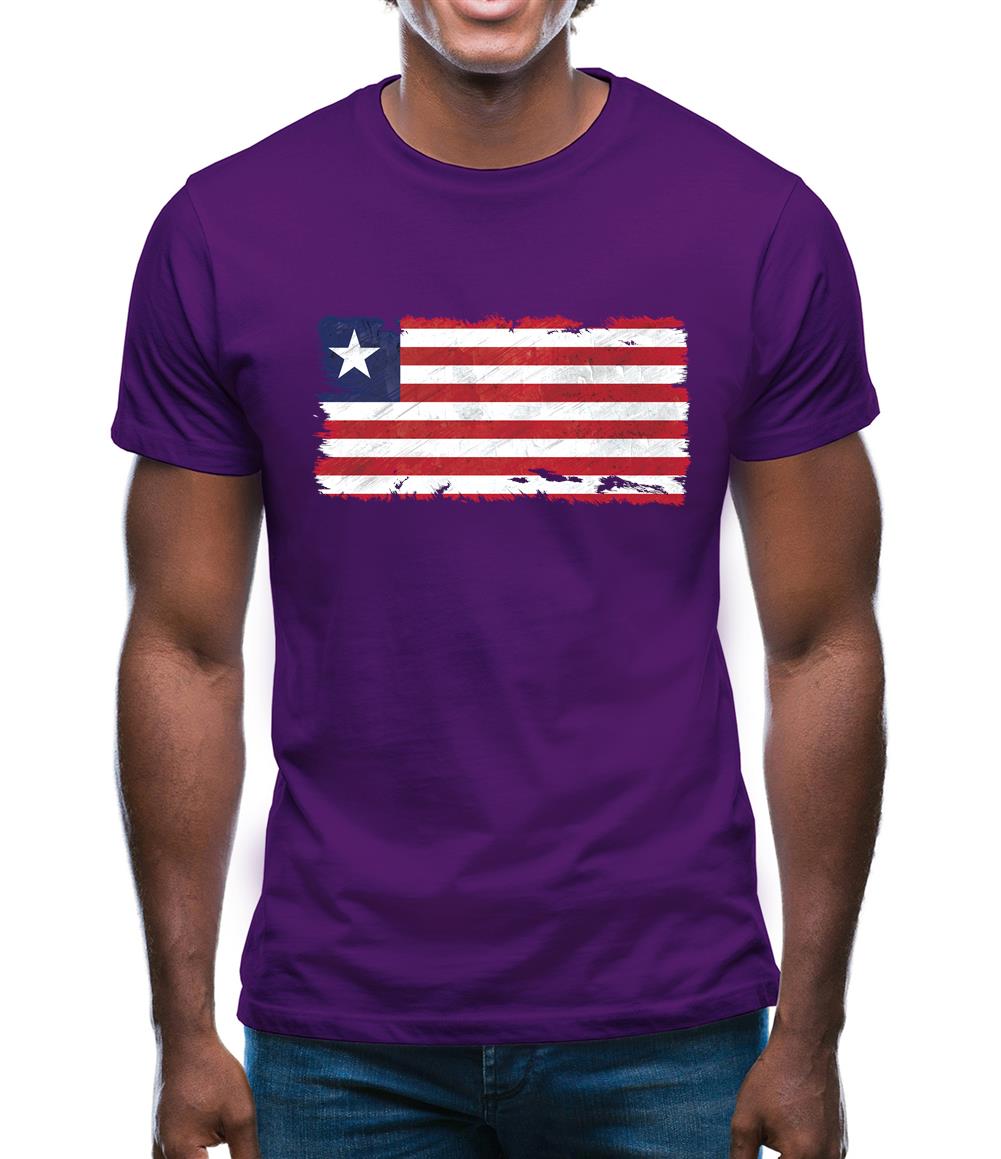Liberia Grunge Style Flag Mens T-Shirt Liberia Grunge Style Flag Mens T-Shirt