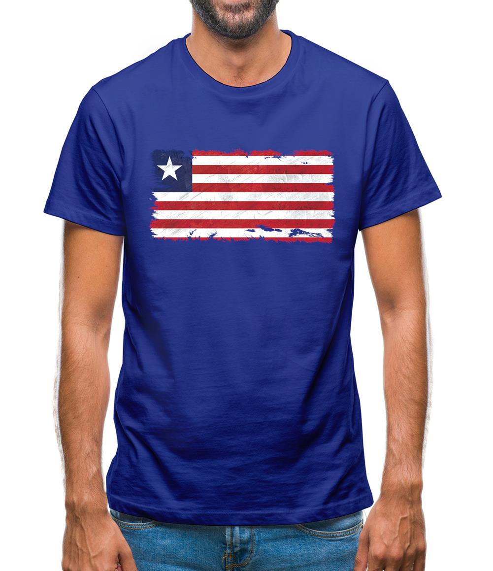Liberia Grunge Style Flag Mens T-Shirt Liberia Grunge Style Flag Mens T-Shirt