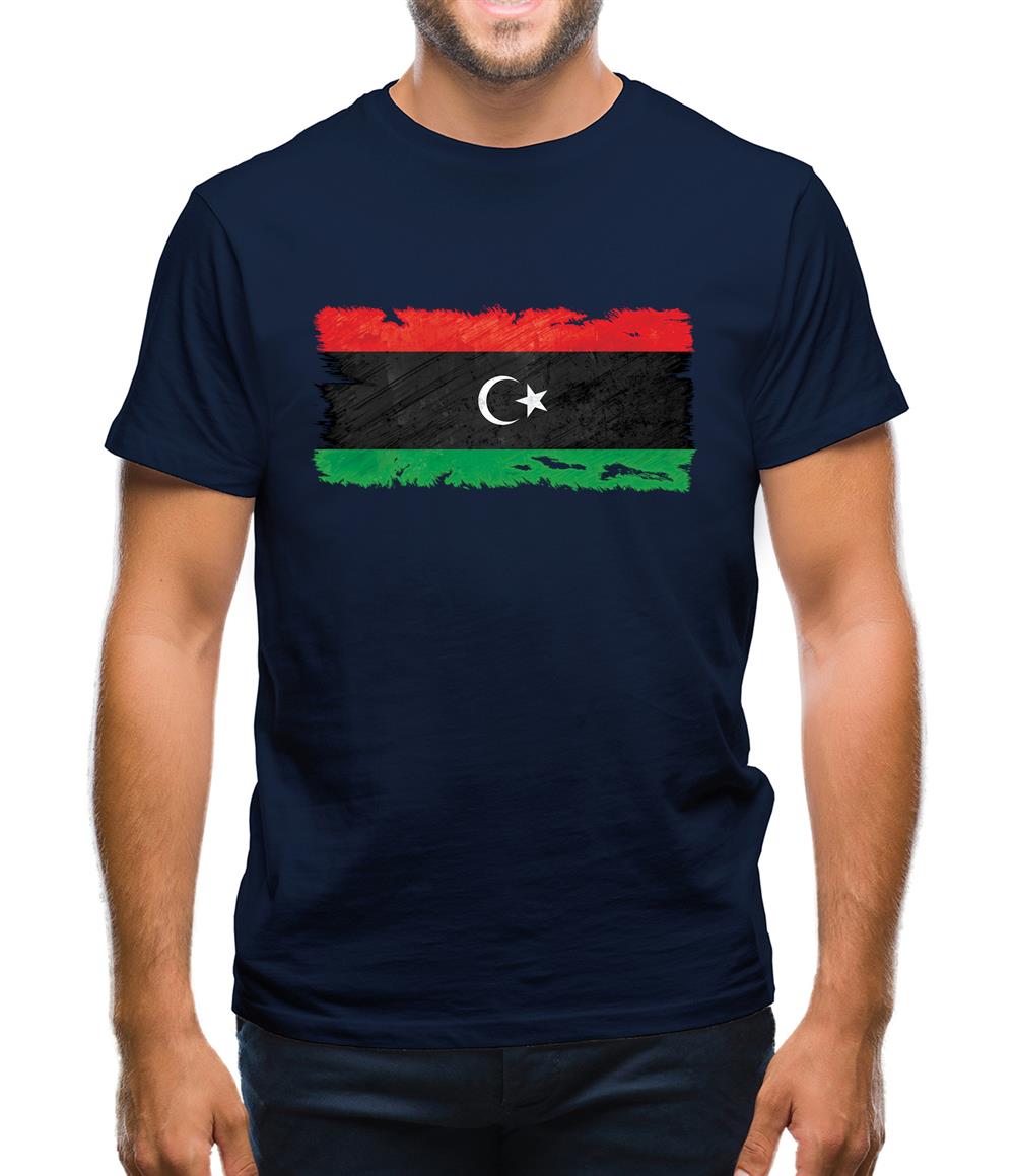 Libya Grunge Style Flag Mens T-Shirt Libya Grunge Style Flag Mens T-Shirt
