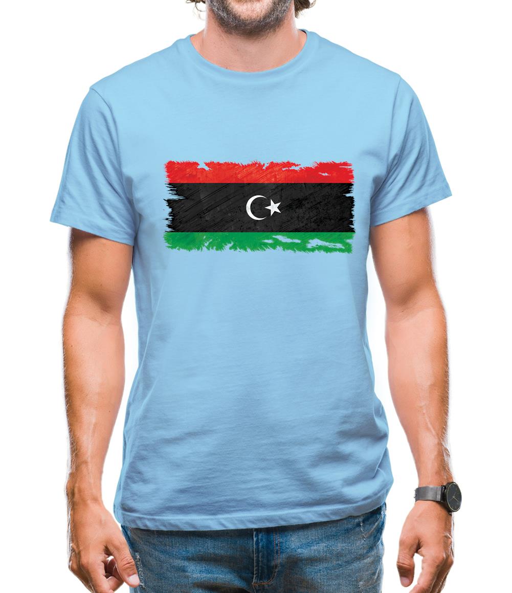 Libya Grunge Style Flag Mens T-Shirt Libya Grunge Style Flag Mens T-Shirt