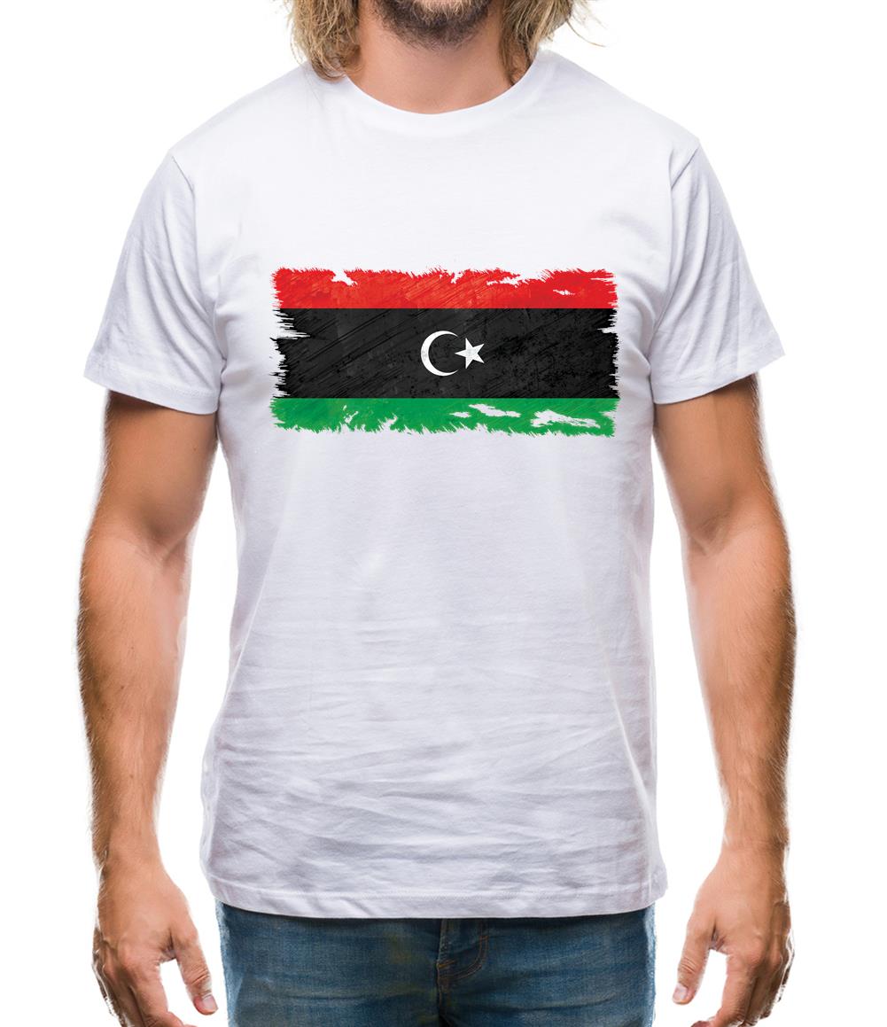 Libya Grunge Style Flag Mens T-Shirt Libya Grunge Style Flag Mens T-Shirt