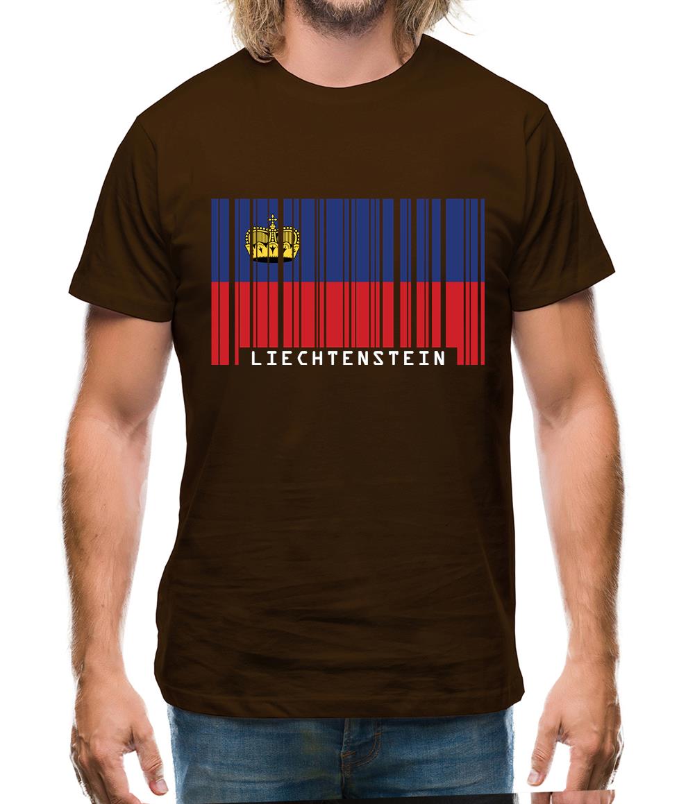 Liechtenstein Barcode Style Flag Mens T-Shirt Liechtenstein Barcode Style Flag Mens T-Shirt