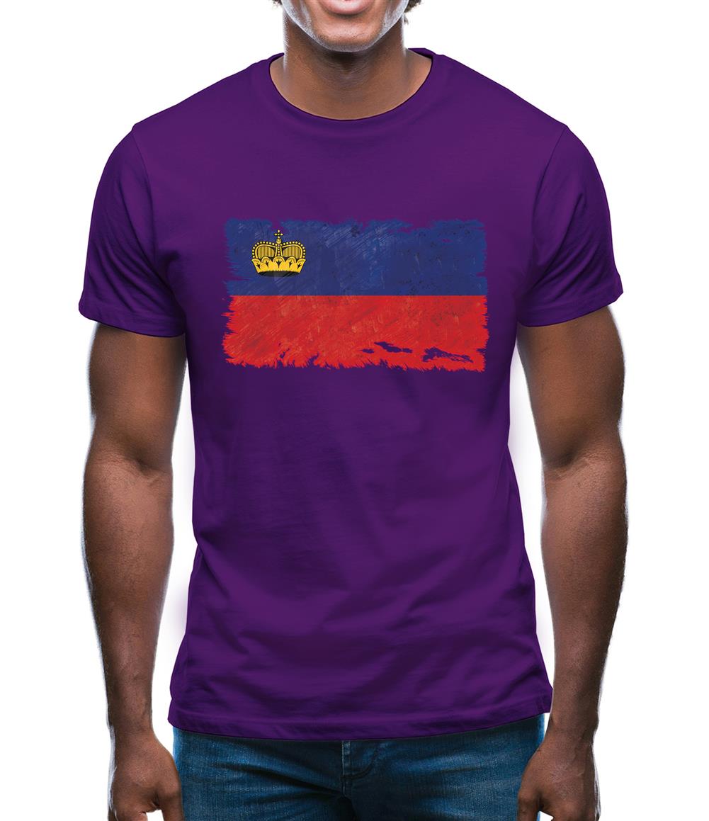 Liechtenstein Grunge Style Flag Mens T-Shirt Liechtenstein Grunge Style Flag Mens T-Shirt