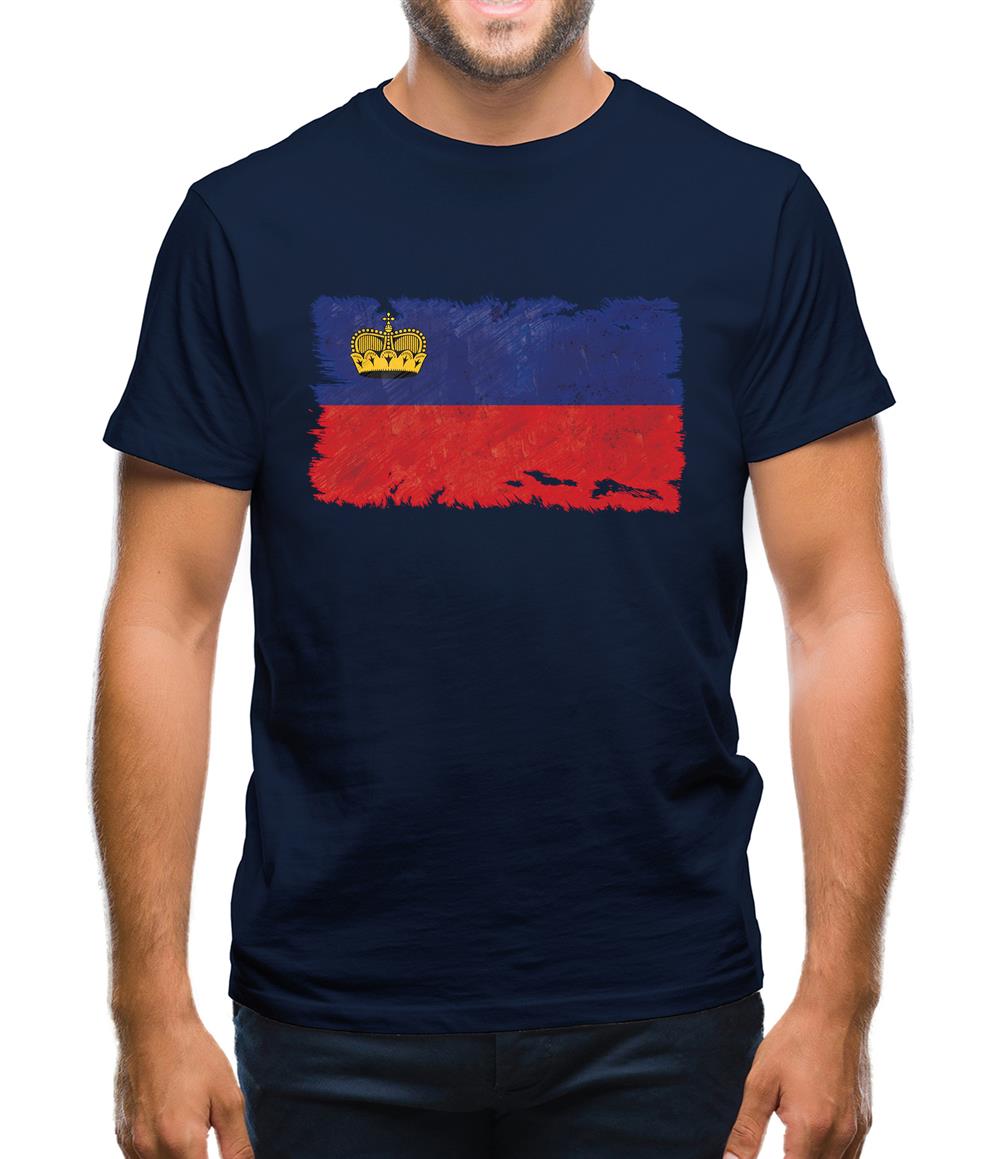 Liechtenstein Grunge Style Flag Mens T-Shirt Liechtenstein Grunge Style Flag Mens T-Shirt