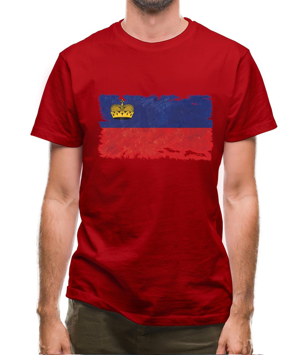 Liechtenstein Grunge Style Flag Mens T-Shirt Liechtenstein Grunge Style Flag Mens T-Shirt