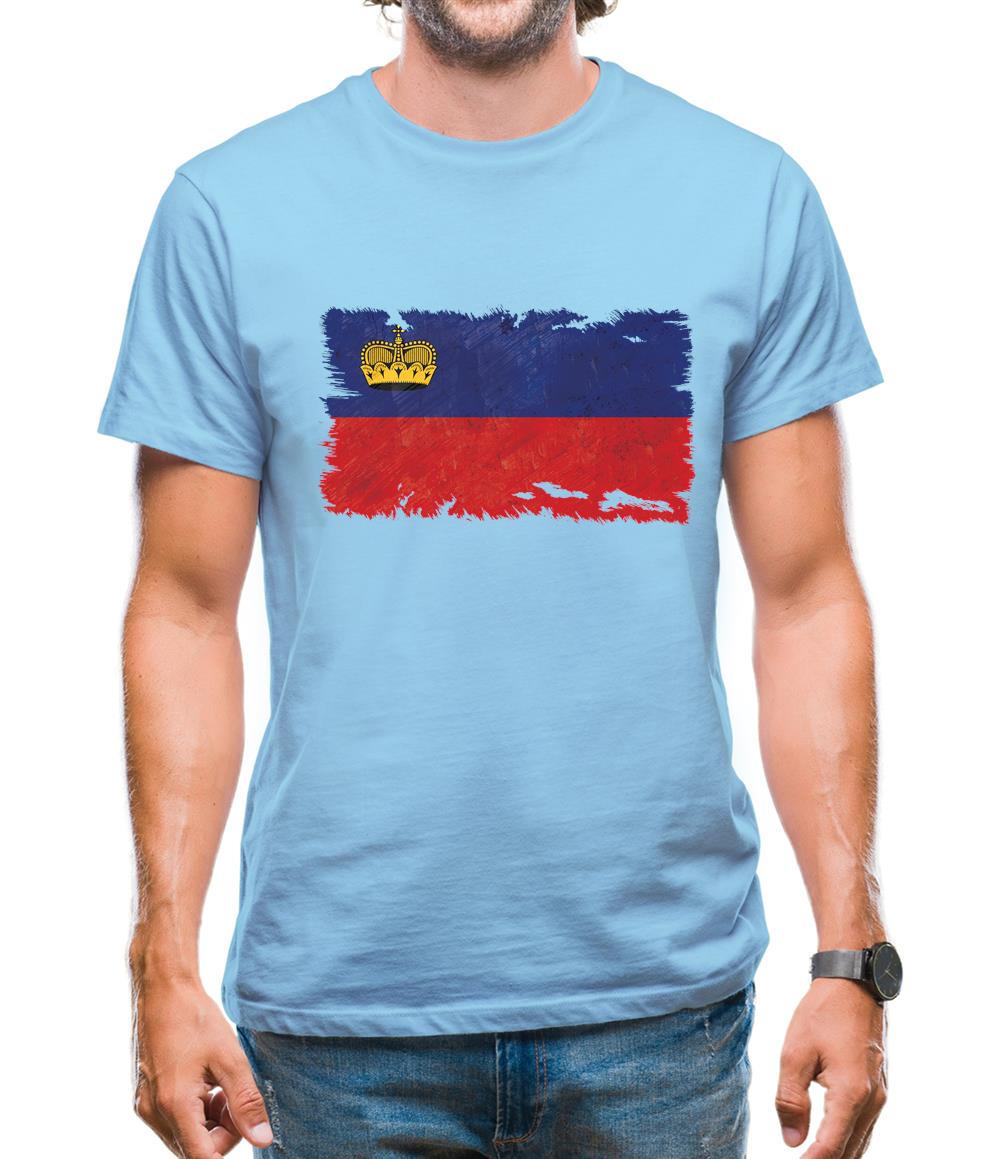 Liechtenstein Grunge Style Flag Mens T-Shirt Liechtenstein Grunge Style Flag Mens T-Shirt