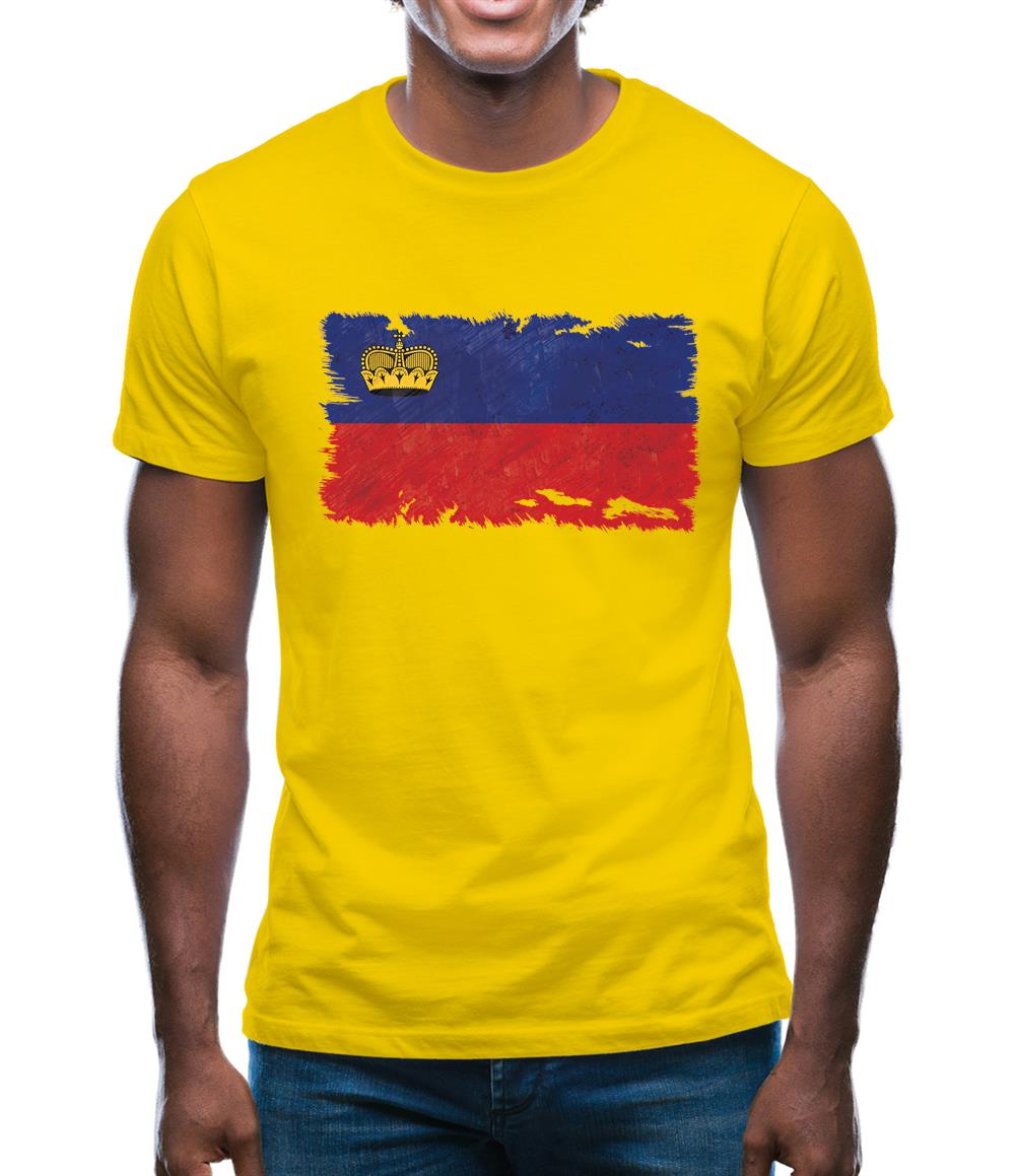 Liechtenstein Grunge Style Flag Mens T-Shirt Liechtenstein Grunge Style Flag Mens T-Shirt