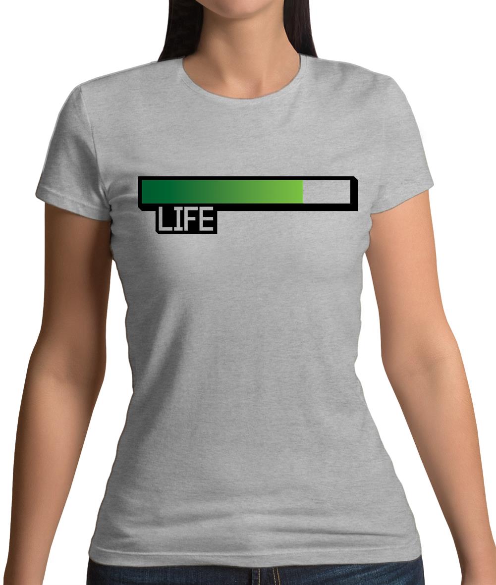 Life Bar Video Games Womens T-Shirt Life Bar Video Games Womens T-Shirt