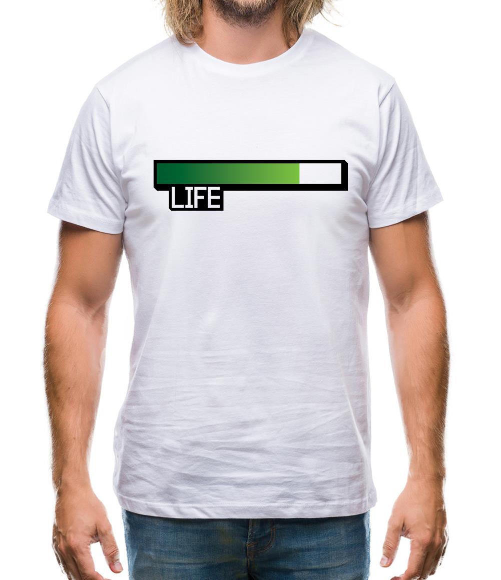 Life Bar Video Games Mens T-Shirt Life Bar Video Games Mens T-Shirt
