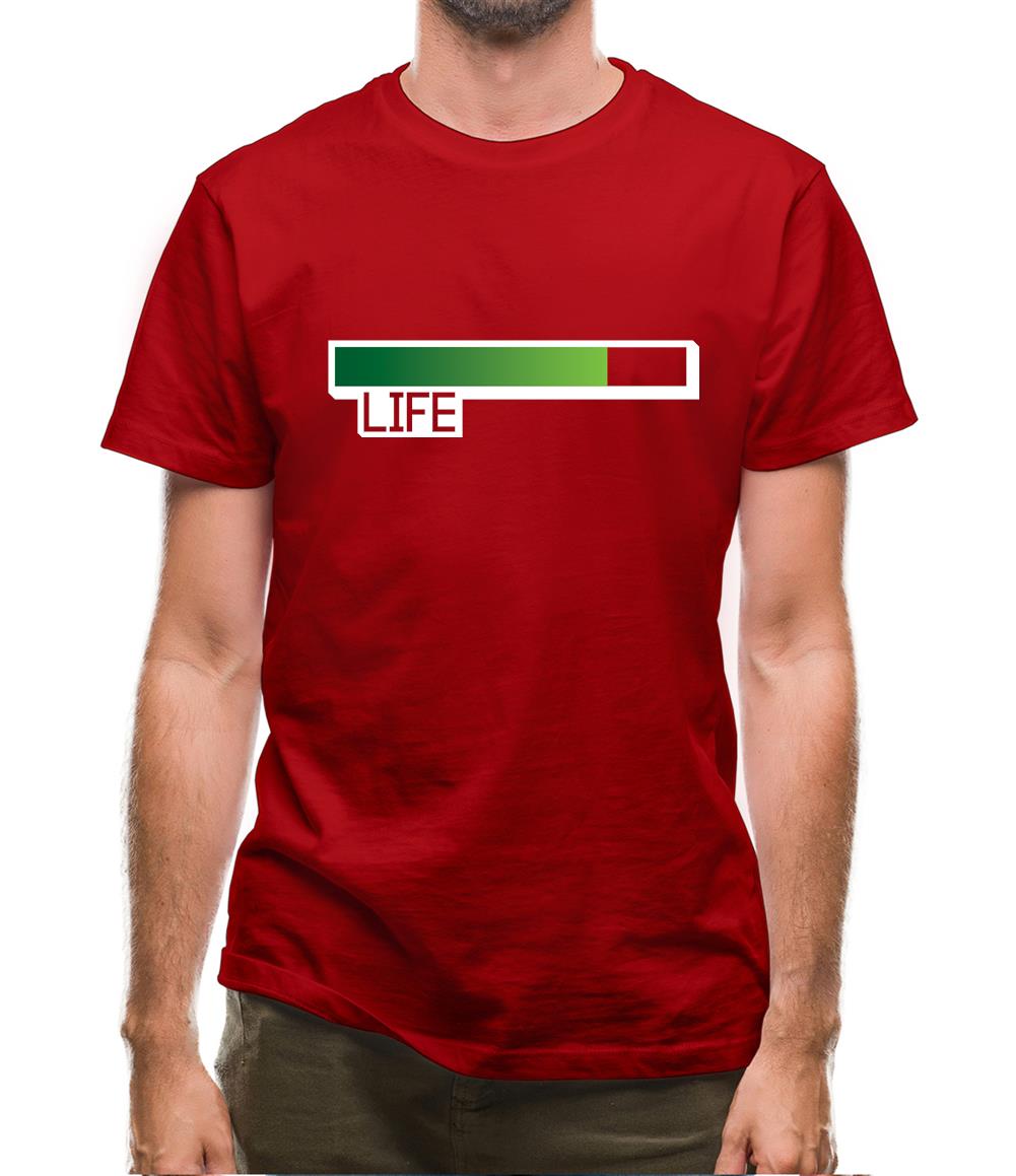 Life Bar Video Games Mens T-Shirt Life Bar Video Games Mens T-Shirt