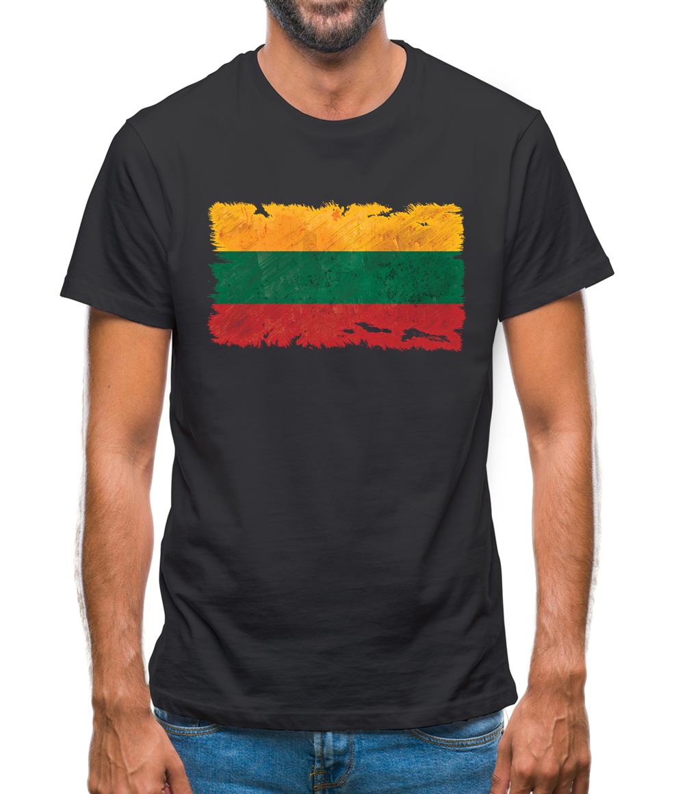 Lithuania Grunge Style Flag Mens T-Shirt Lithuania Grunge Style Flag Mens T-Shirt