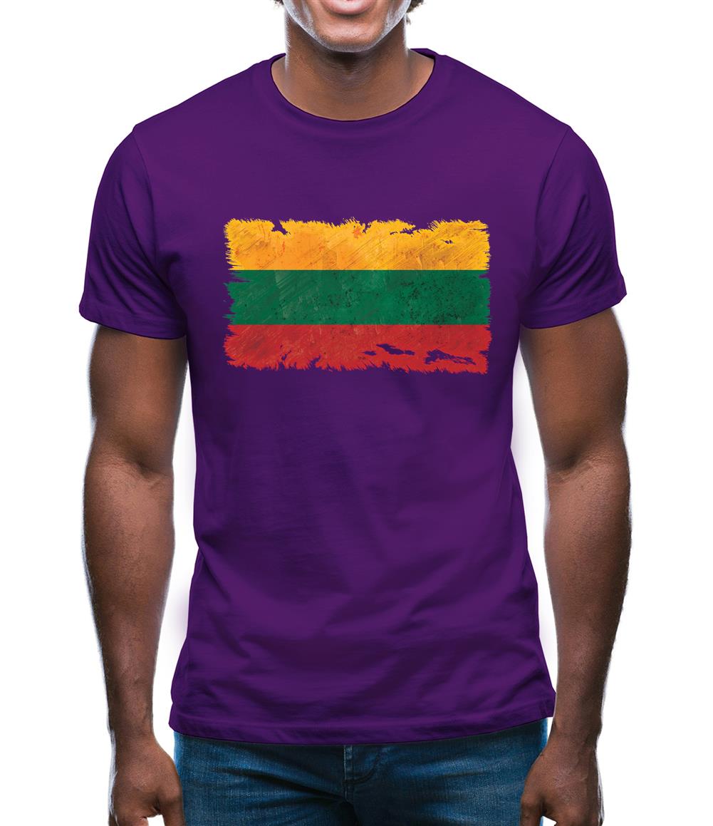 Lithuania Grunge Style Flag Mens T-Shirt Lithuania Grunge Style Flag Mens T-Shirt