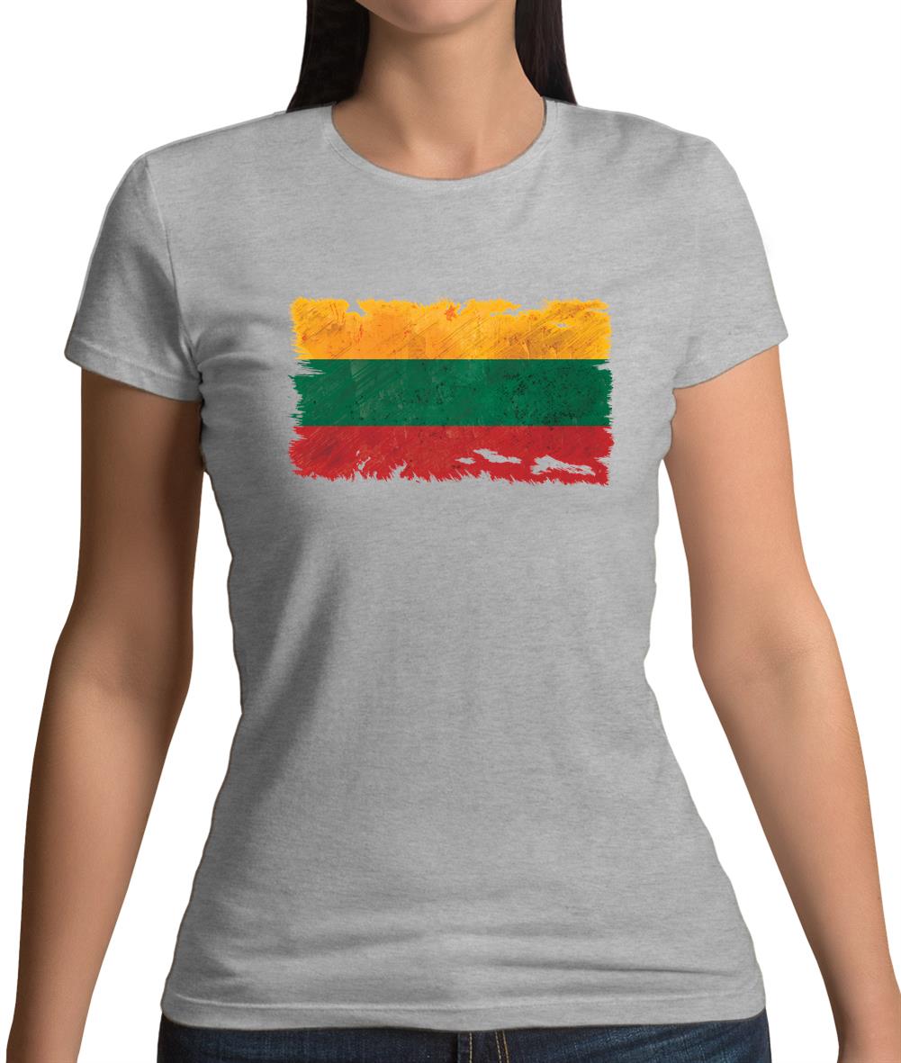 Lithuania Grunge Style Flag Womens T-Shirt Lithuania Grunge Style Flag Womens T-Shirt