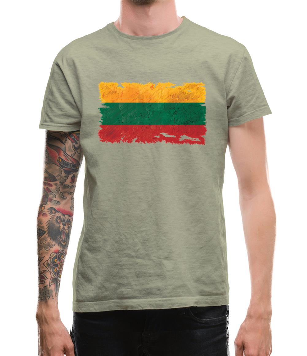 Lithuania Grunge Style Flag Mens T-Shirt Lithuania Grunge Style Flag Mens T-Shirt