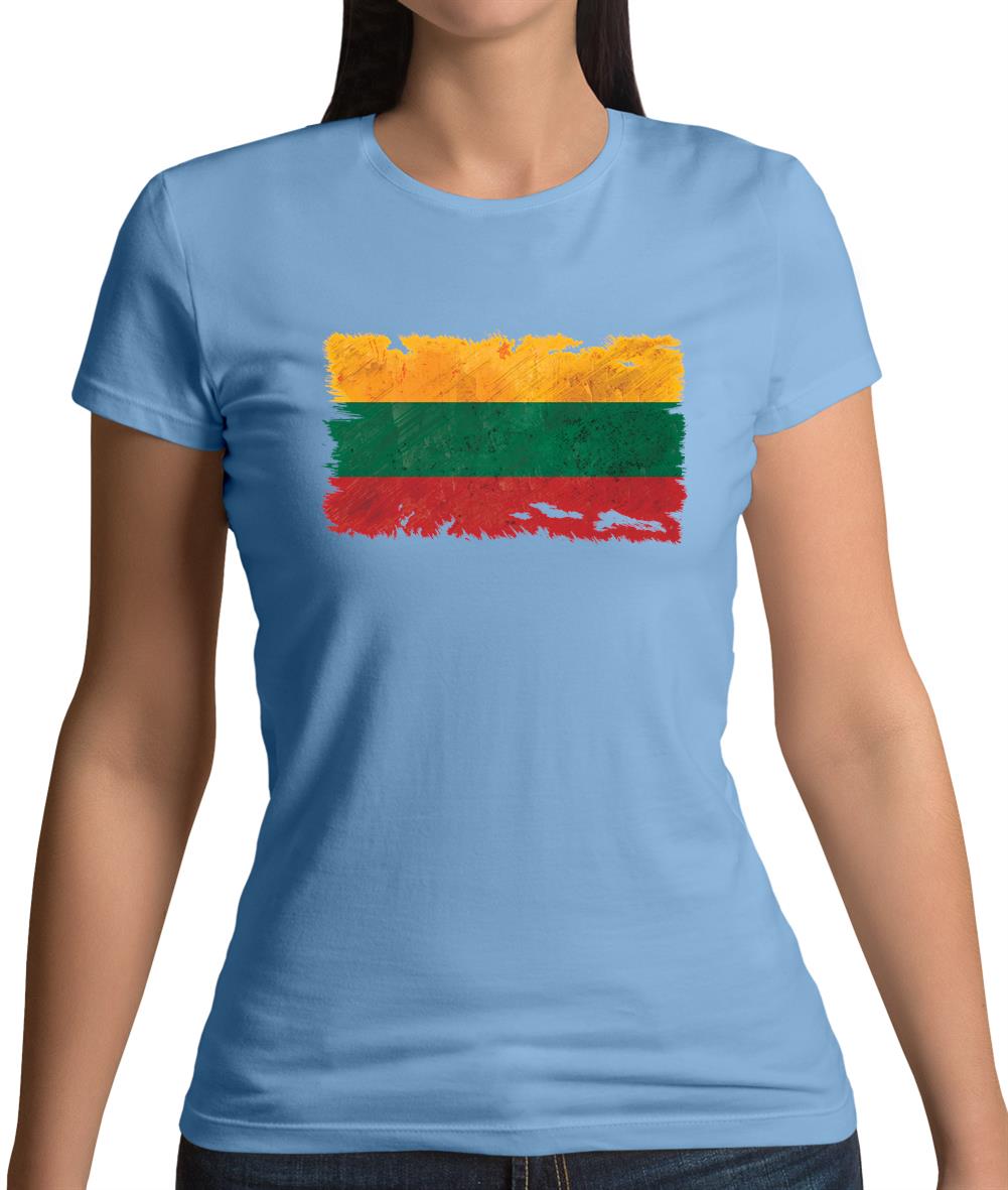 Lithuania Grunge Style Flag Womens T-Shirt Lithuania Grunge Style Flag Womens T-Shirt