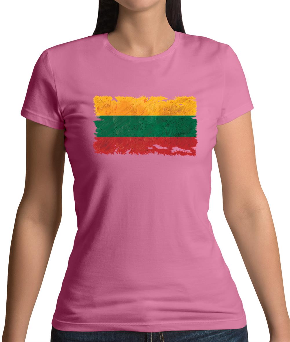 Lithuania Grunge Style Flag Womens T-Shirt Lithuania Grunge Style Flag Womens T-Shirt