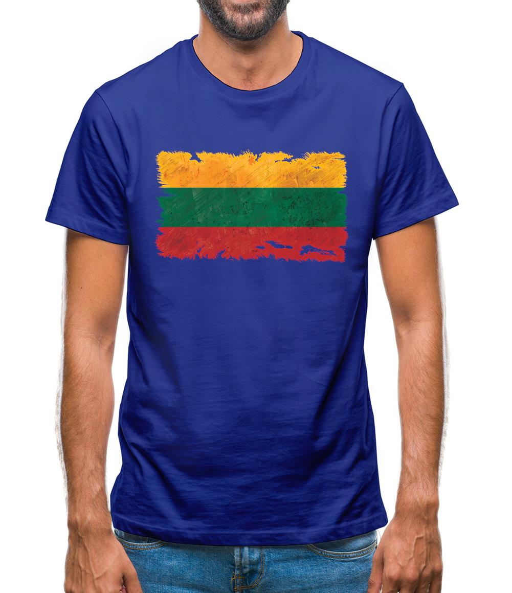 Lithuania Grunge Style Flag Mens T-Shirt Lithuania Grunge Style Flag Mens T-Shirt