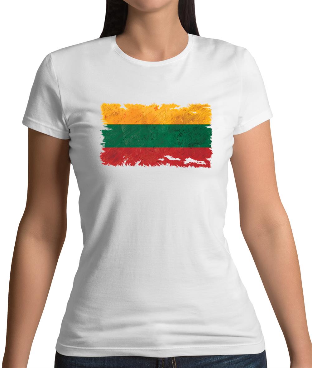 Lithuania Grunge Style Flag Womens T-Shirt Lithuania Grunge Style Flag Womens T-Shirt