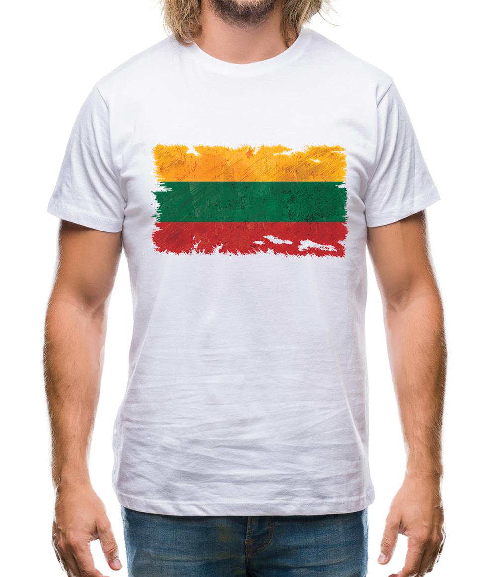Lithuania Grunge Style Flag Mens T-Shirt Lithuania Grunge Style Flag Mens T-Shirt