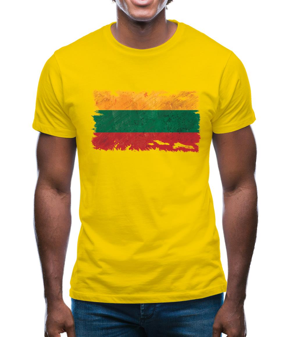 Lithuania Grunge Style Flag Mens T-Shirt Lithuania Grunge Style Flag Mens T-Shirt