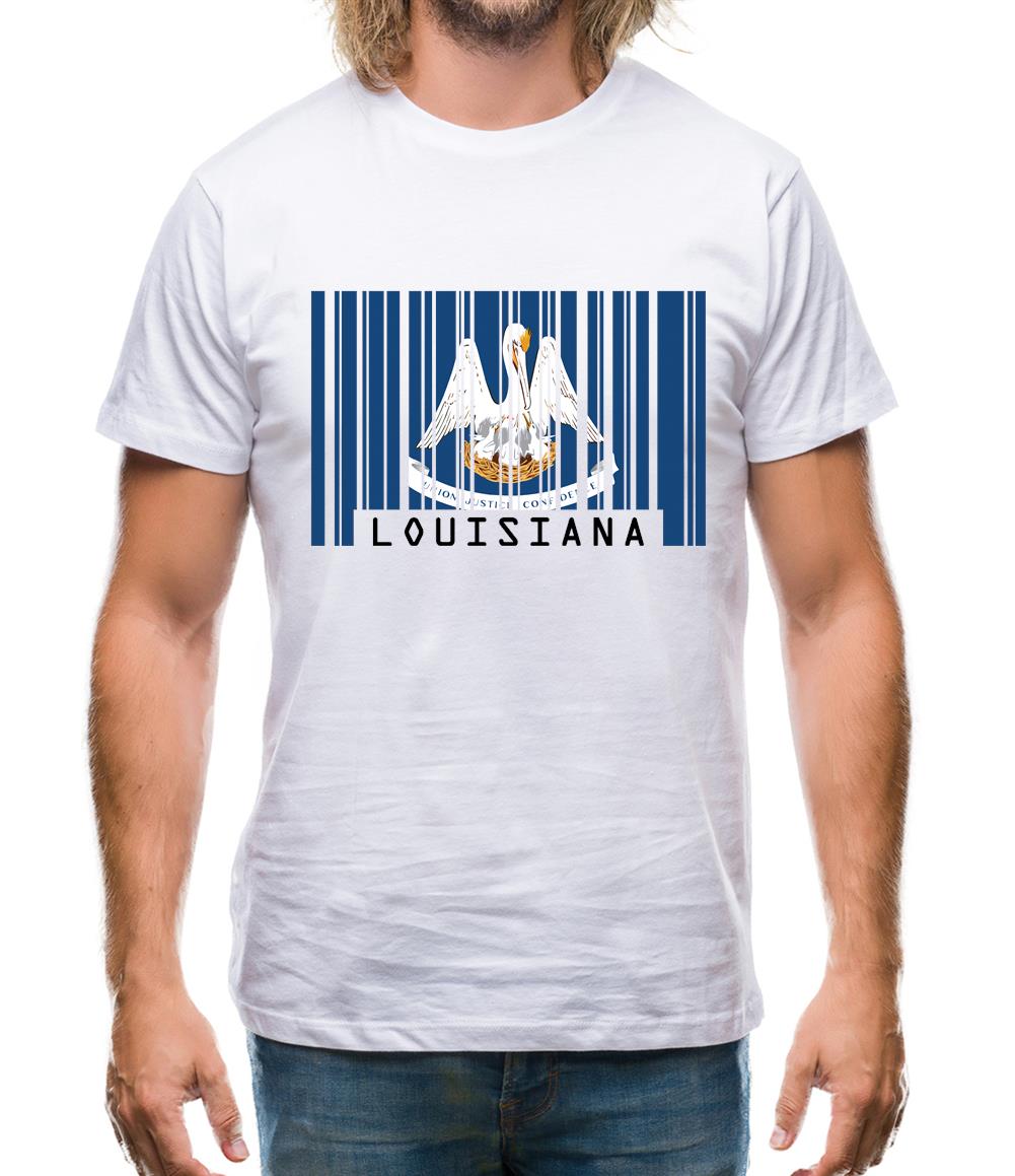 Louisiana Barcode Style Flag Mens T-Shirt Louisiana Barcode Style Flag Mens T-Shirt