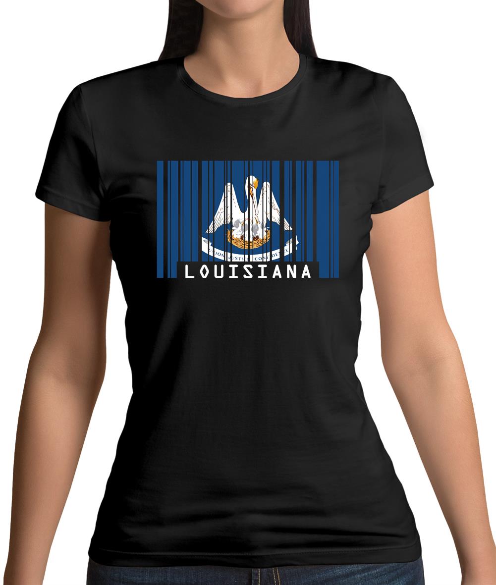 Louisiana Barcode Style Flag Womens T-Shirt Louisiana Barcode Style Flag Womens T-Shirt