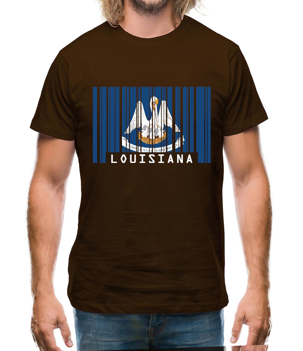 Louisiana Barcode Style Flag Mens T-Shirt Louisiana Barcode Style Flag Mens T-Shirt