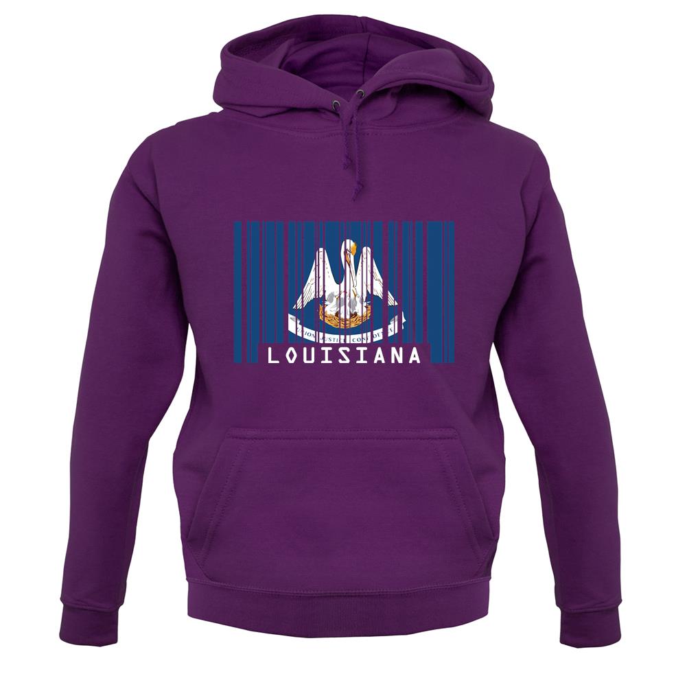 Louisiana Barcode Style Flag unisex hoodie Louisiana Barcode Style Flag unisex hoodie
