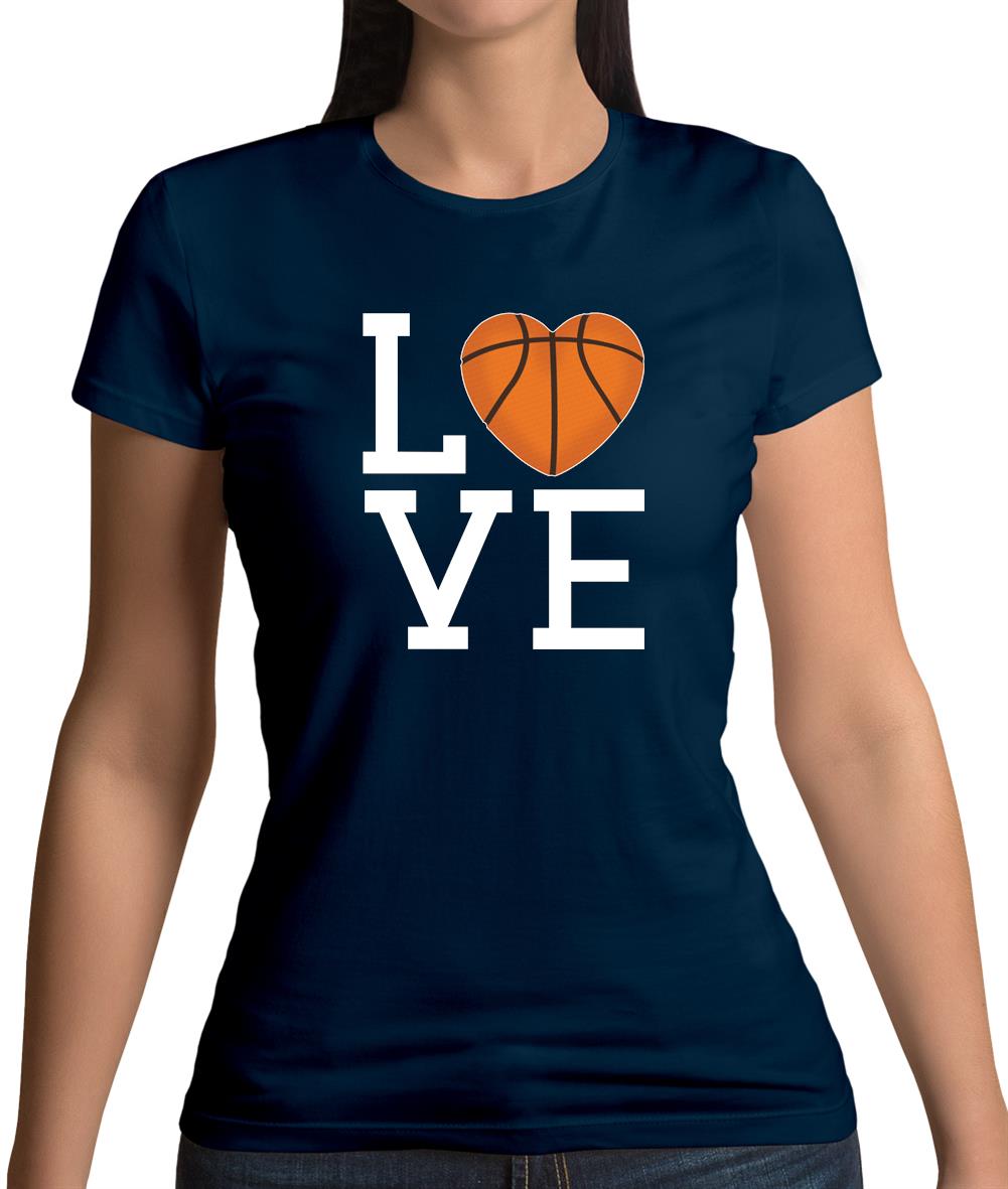 I Love Basketball Womens T-Shirt I Love Basketball Womens T-Shirt