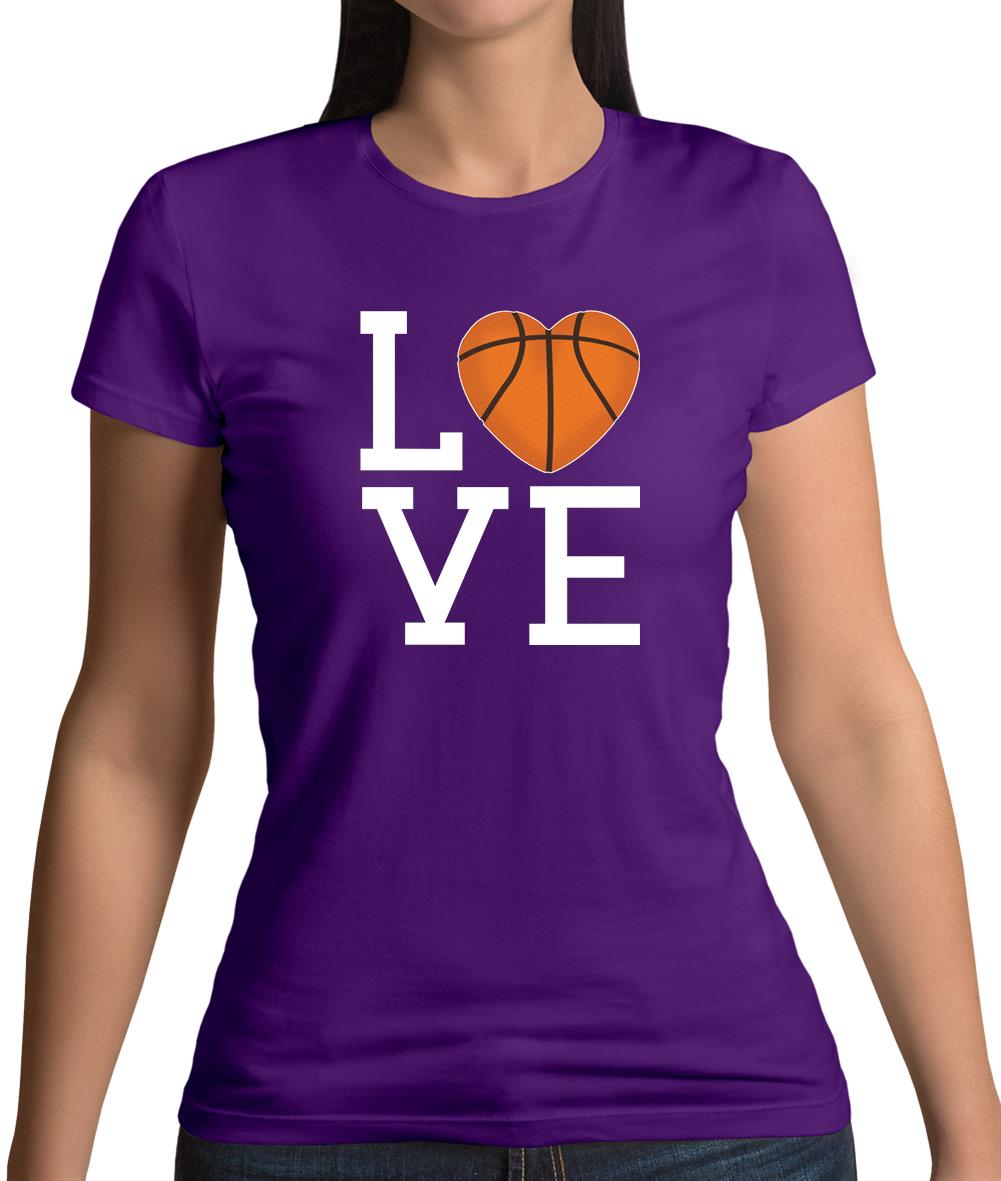 I Love Basketball Womens T-Shirt I Love Basketball Womens T-Shirt
