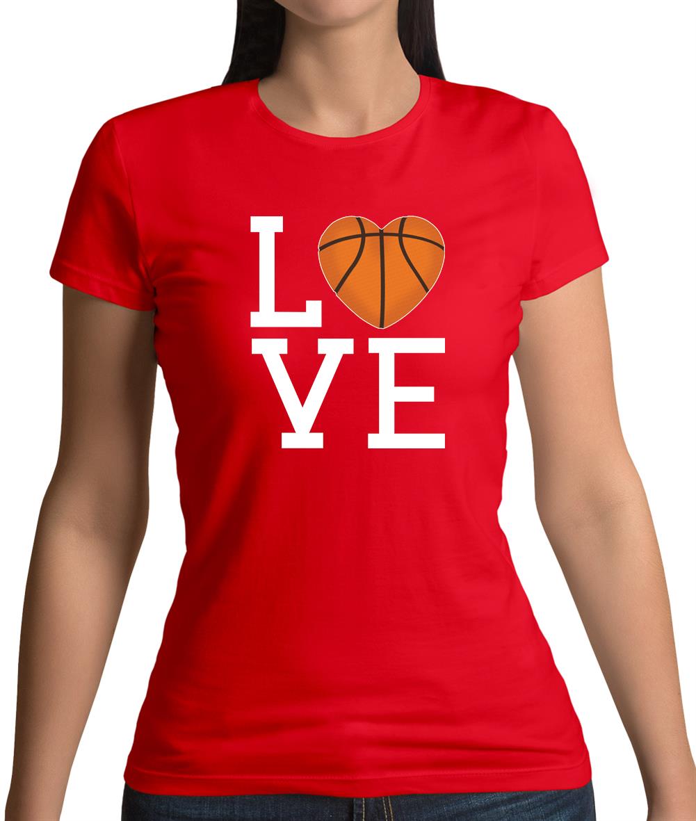 I Love Basketball Womens T-Shirt I Love Basketball Womens T-Shirt