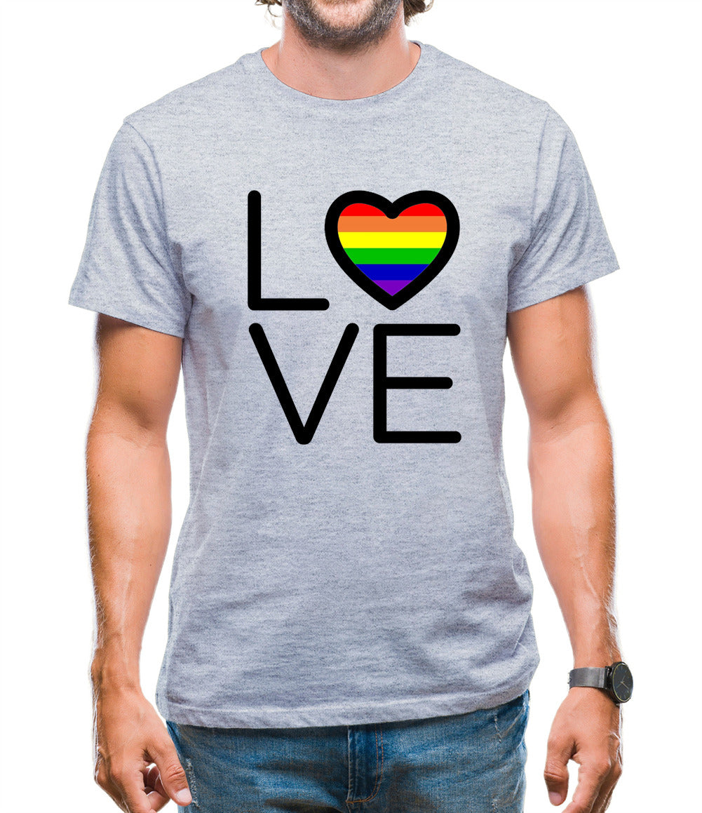 Love-Pride Flag Mens T-Shirt Love-Pride Flag Mens T-Shirt