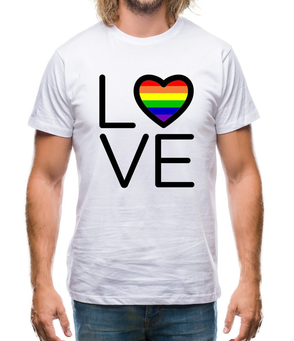 Love-Pride Flag Mens T-Shirt Love-Pride Flag Mens T-Shirt