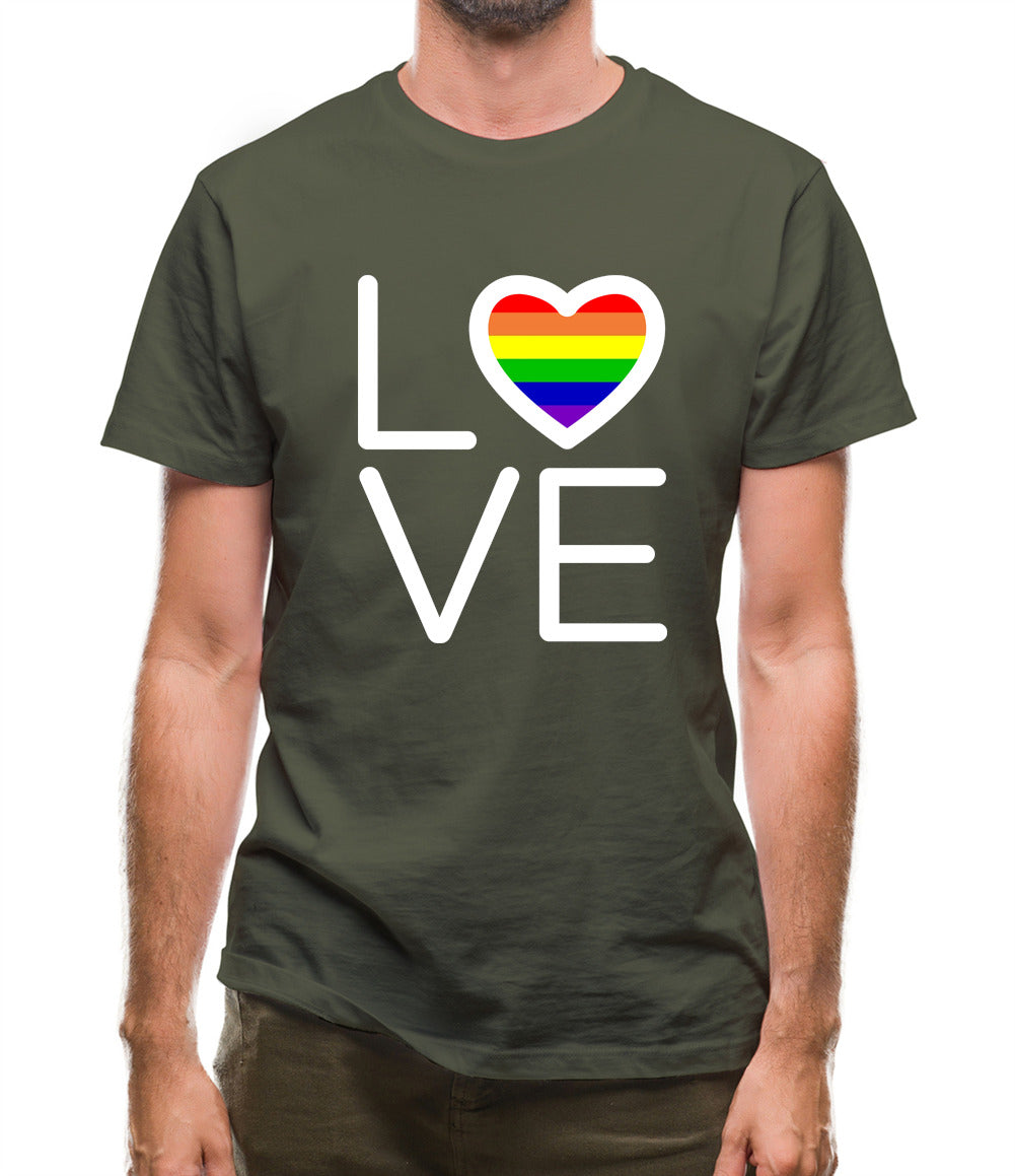 Love-Pride Flag Mens T-Shirt Love-Pride Flag Mens T-Shirt