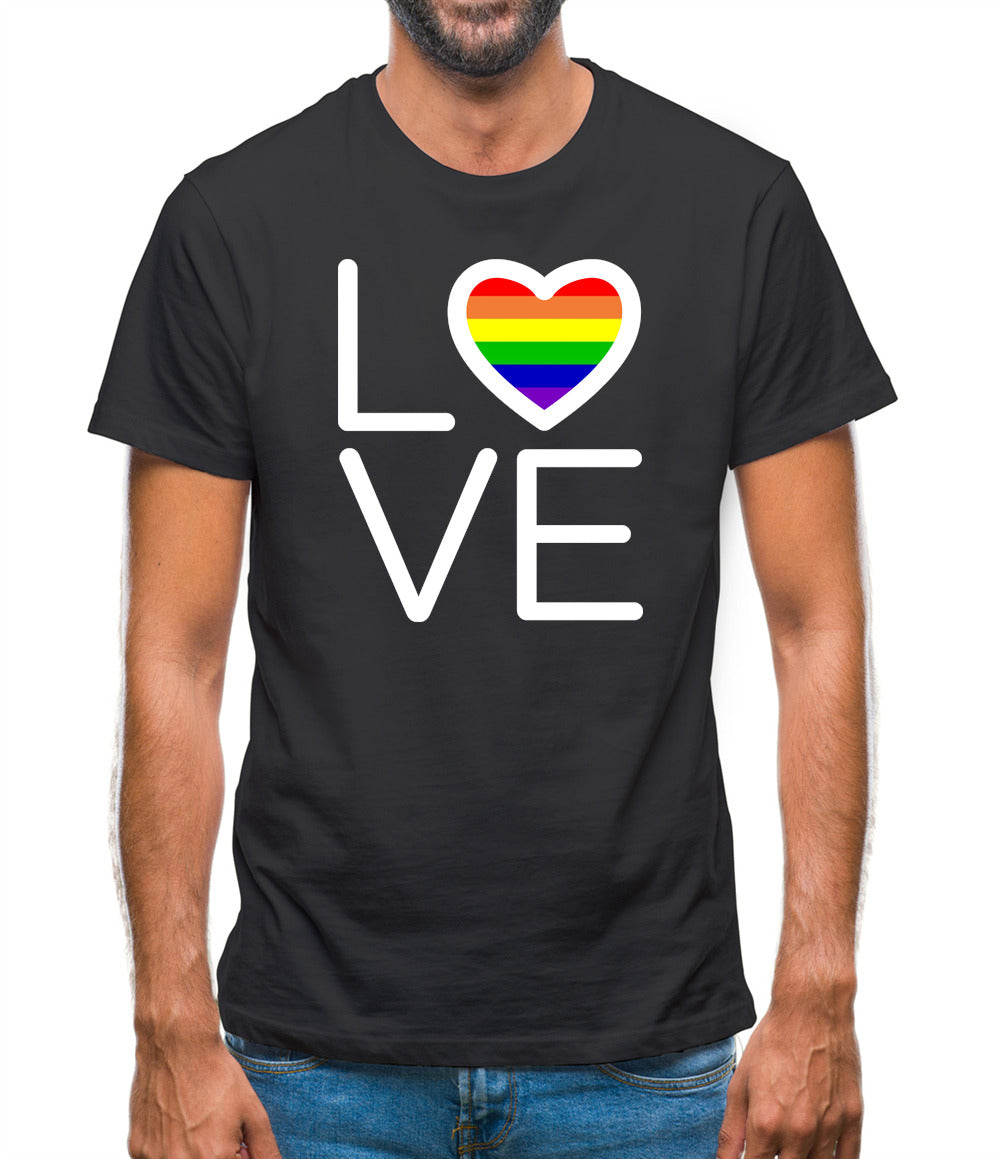 Love-Pride Flag Mens T-Shirt Love-Pride Flag Mens T-Shirt