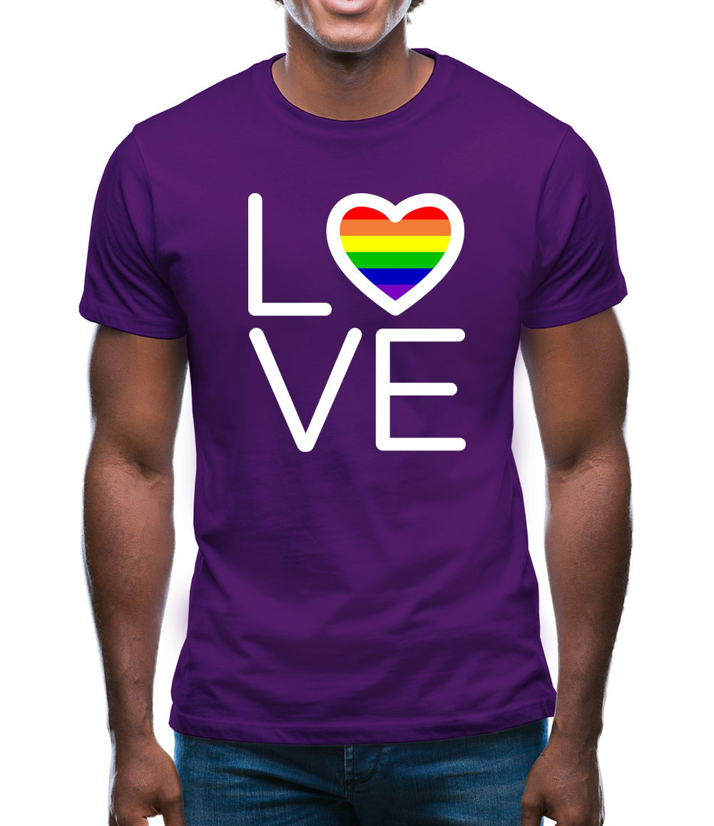 Love-Pride Flag Mens T-Shirt Love-Pride Flag Mens T-Shirt