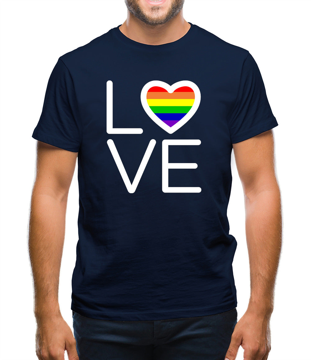 Love-Pride Flag Mens T-Shirt Love-Pride Flag Mens T-Shirt