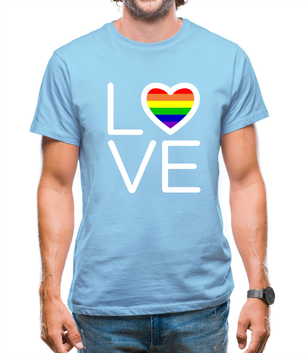 Love-Pride Flag Mens T-Shirt Love-Pride Flag Mens T-Shirt
