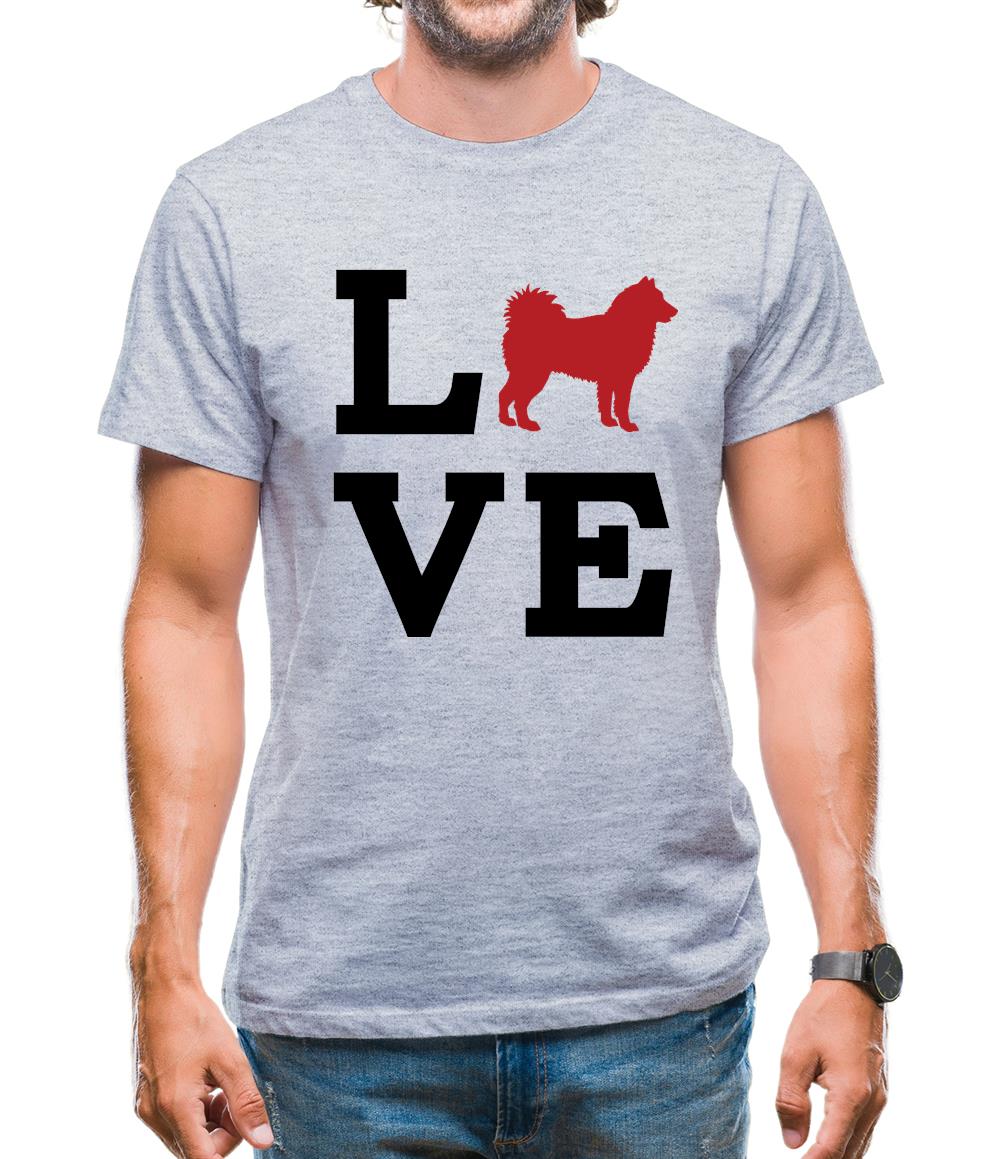 Love Alaskan Malamute Dog Silhouette Mens T-Shirt Love Alaskan Malamute Dog Silhouette Mens T-Shirt