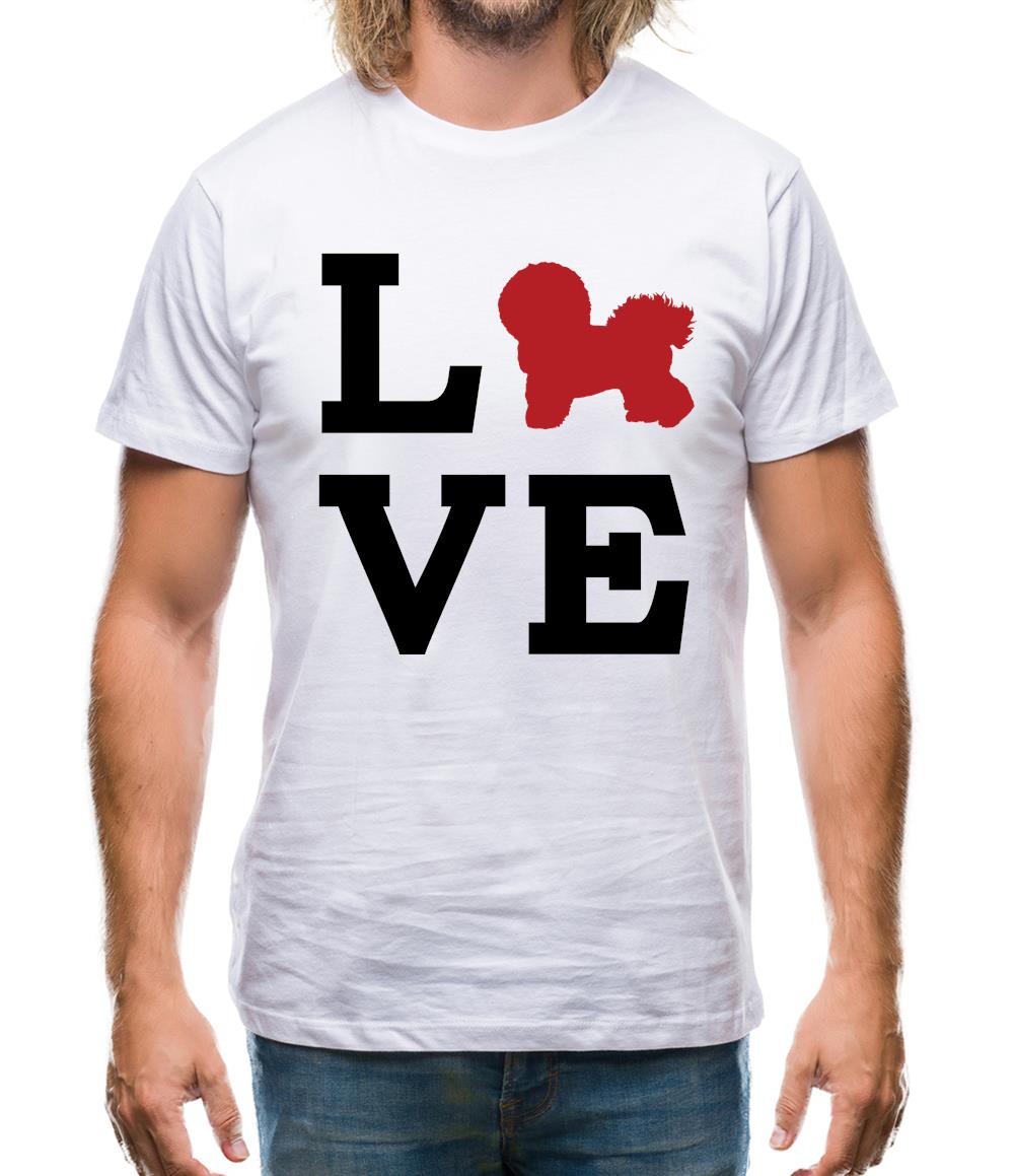 Love Bichons Frise Dog Silhouette Mens T-Shirt Love Bichons Frise Dog Silhouette Mens T-Shirt
