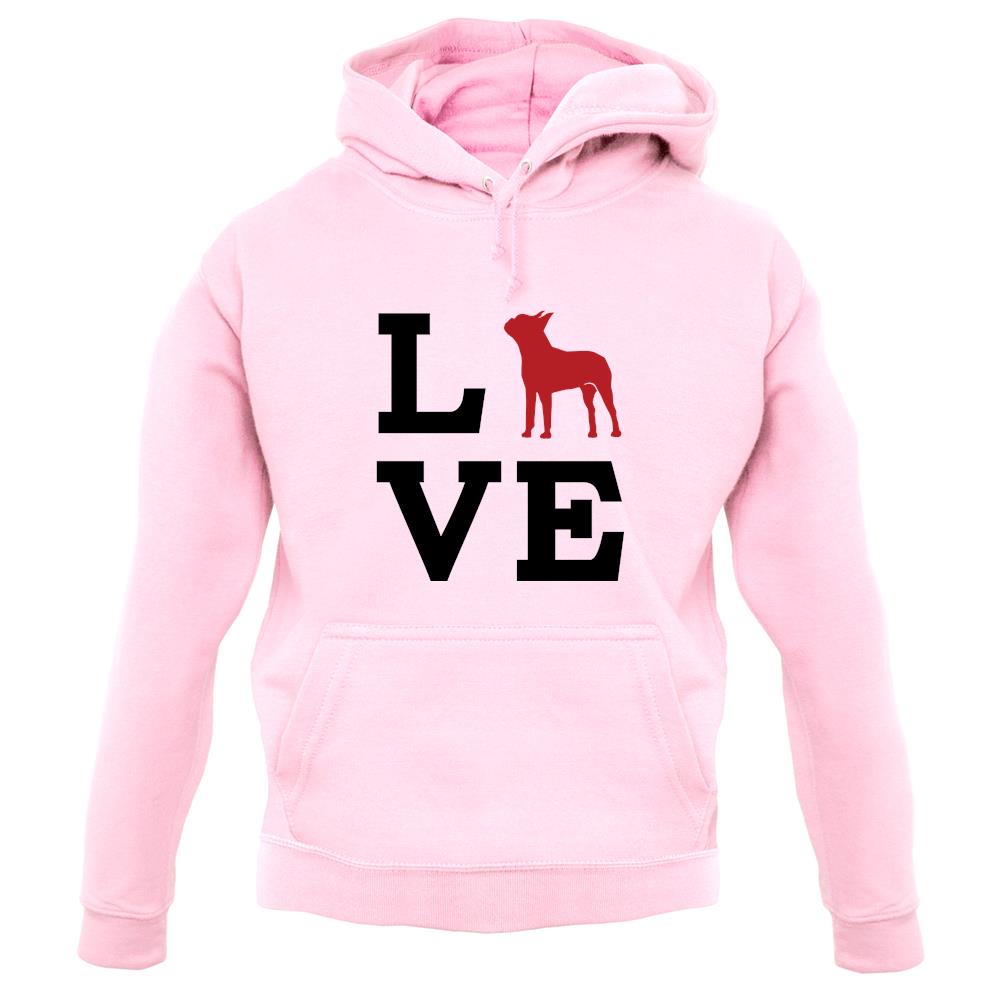 Love Boston Terrier Dog Silhouette unisex hoodie Love Boston Terrier Dog Silhouette unisex hoodie