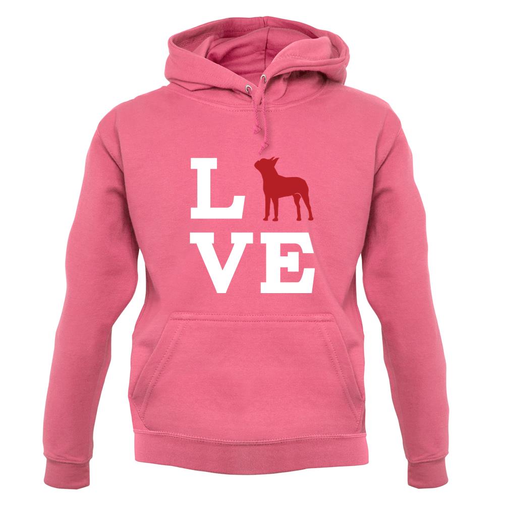 Love Boston Terrier Dog Silhouette unisex hoodie Love Boston Terrier Dog Silhouette unisex hoodie