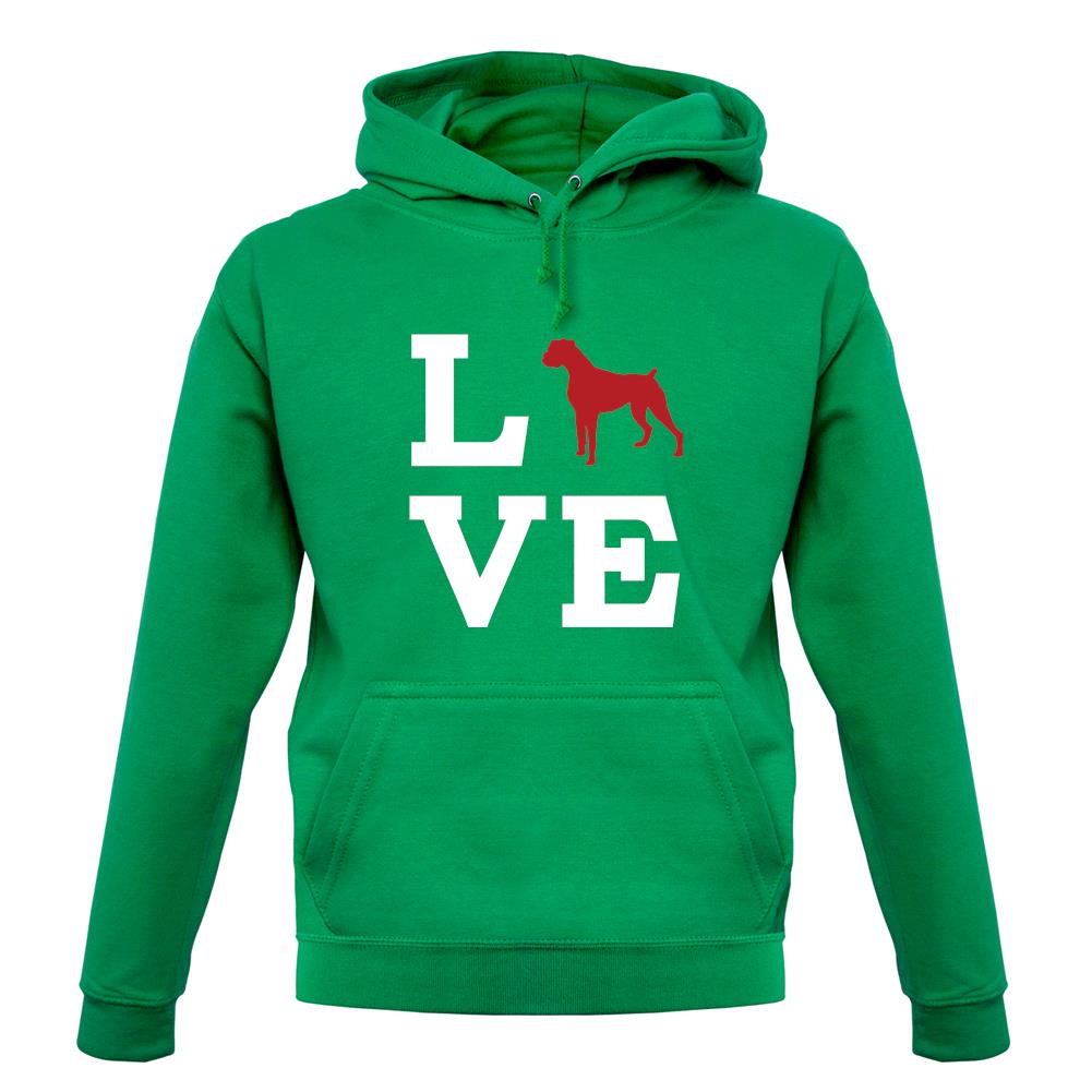 Love Boxer Dog Silhouette unisex hoodie Love Boxer Dog Silhouette unisex hoodie