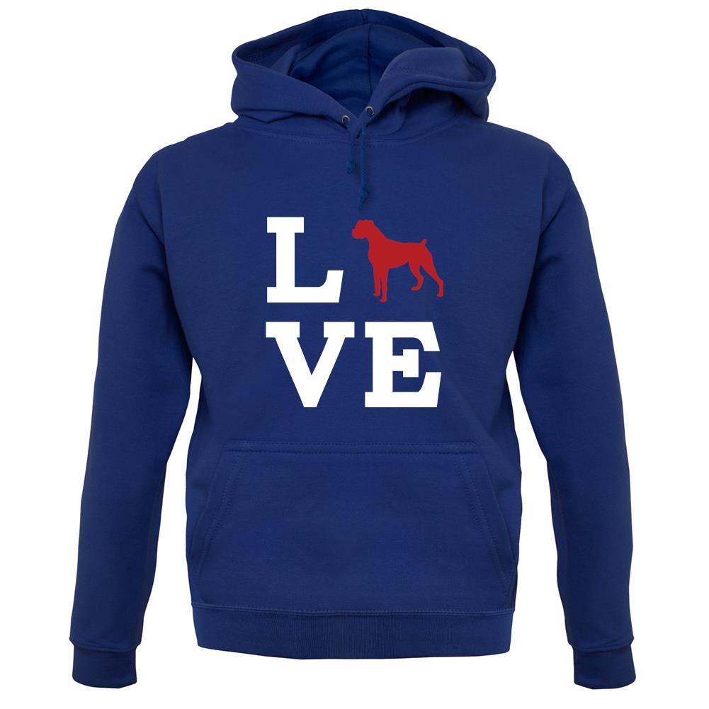 Love Boxer Dog Silhouette unisex hoodie Love Boxer Dog Silhouette unisex hoodie