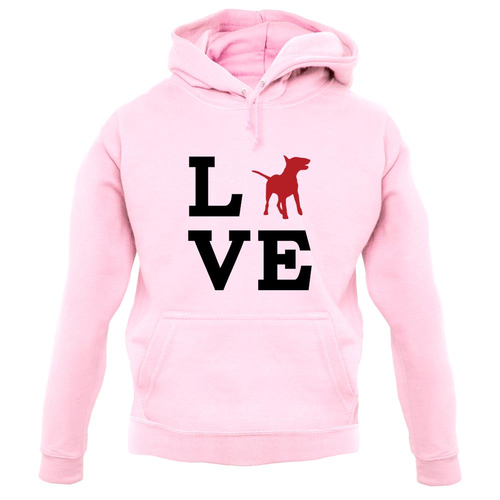 Love Bull Terrier Dog Silhouette unisex hoodie Love Bull Terrier Dog Silhouette unisex hoodie